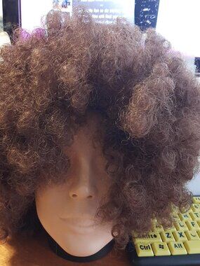 NEW ! Women Wig Short Curly Brown